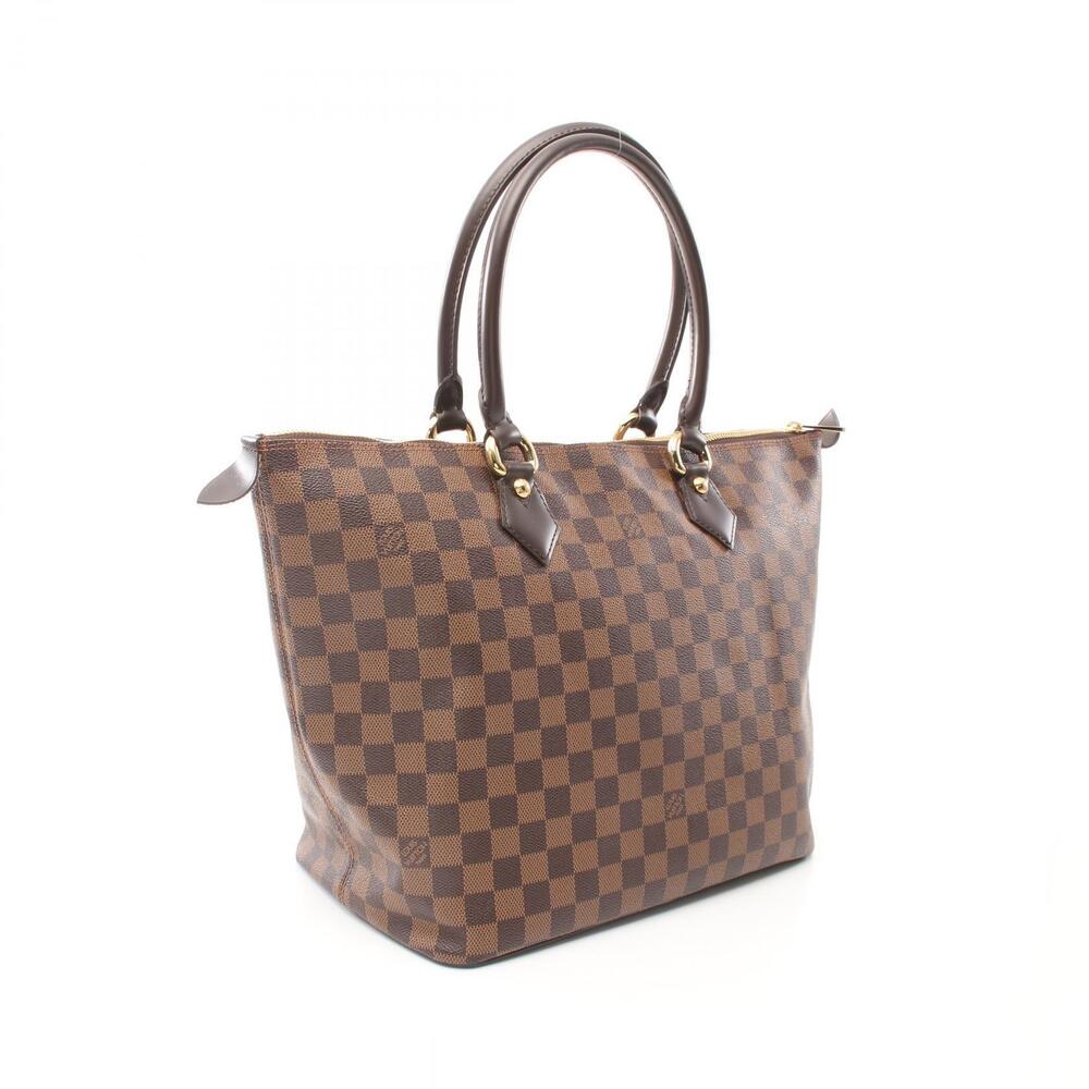 Louis Vuitton Canvas Damier Leather Tote Saleya Bag Brown